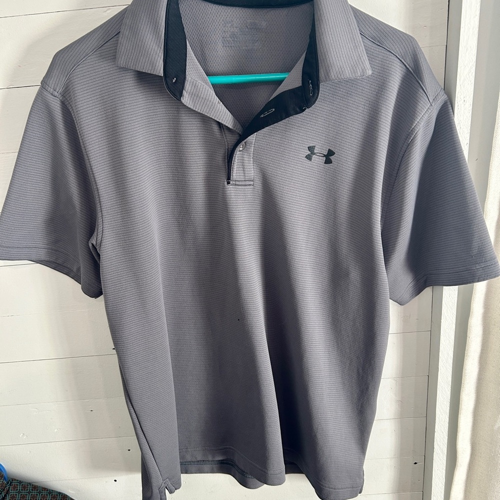 Under Armour Men's Polo Shirt in Gray and Black